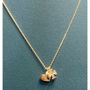 TORY BURCH GOLD GOOD LUCK CHAIN PENDANT NECKLACE